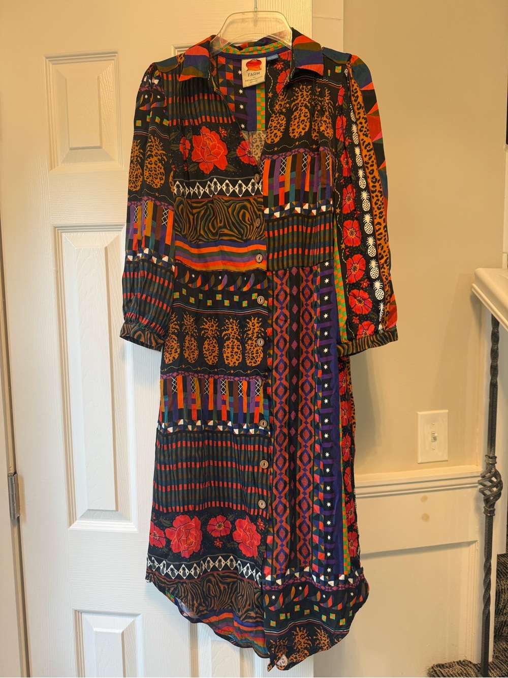 Farm Rio - Anthropologie Ciela Midi Shirtdress Size XS